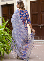 Thumbnail for Vegaa Fashion Light-Purple Cotton Kota Checks Salwar Suit - Distacart