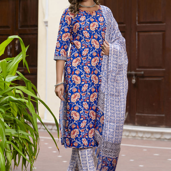 Vegaa Fashion Light-Purple Cotton Kota Checks Salwar Suit - Distacart