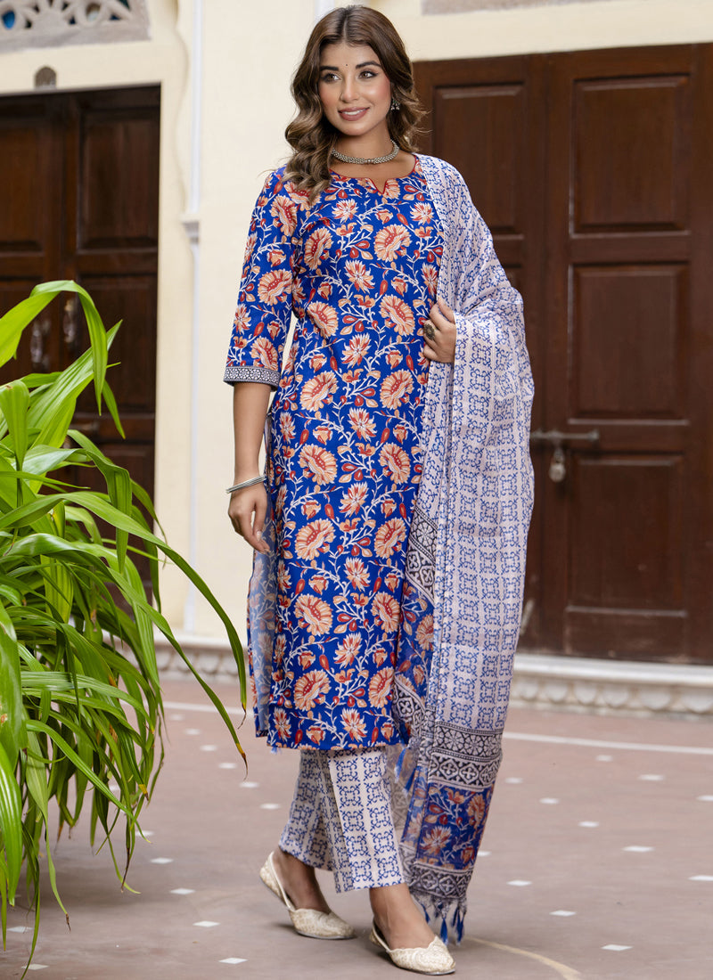 Vegaa Fashion Light-Purple Cotton Kota Checks Salwar Suit - Distacart