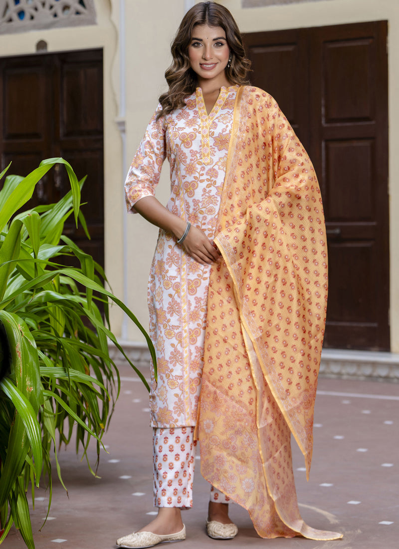 Vegaa Fashion Light-Sky Blue Cotton Kota Checks Salwar Suit - Dista