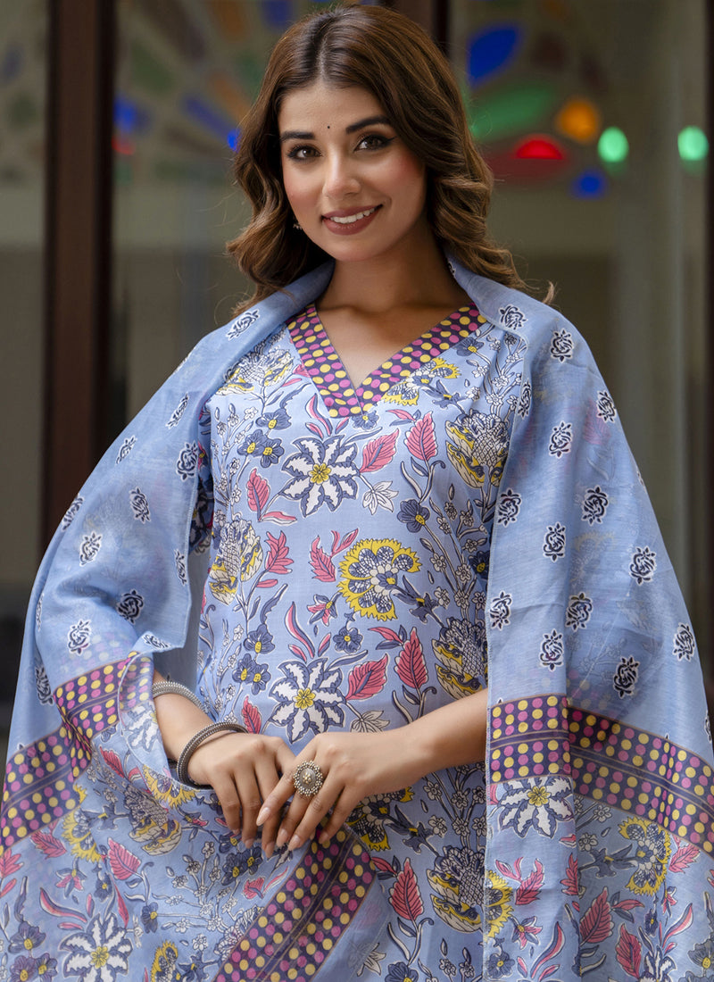 Vegaa Fashion Off-White Cotton Kota Checks Salwar Suit - Distacart