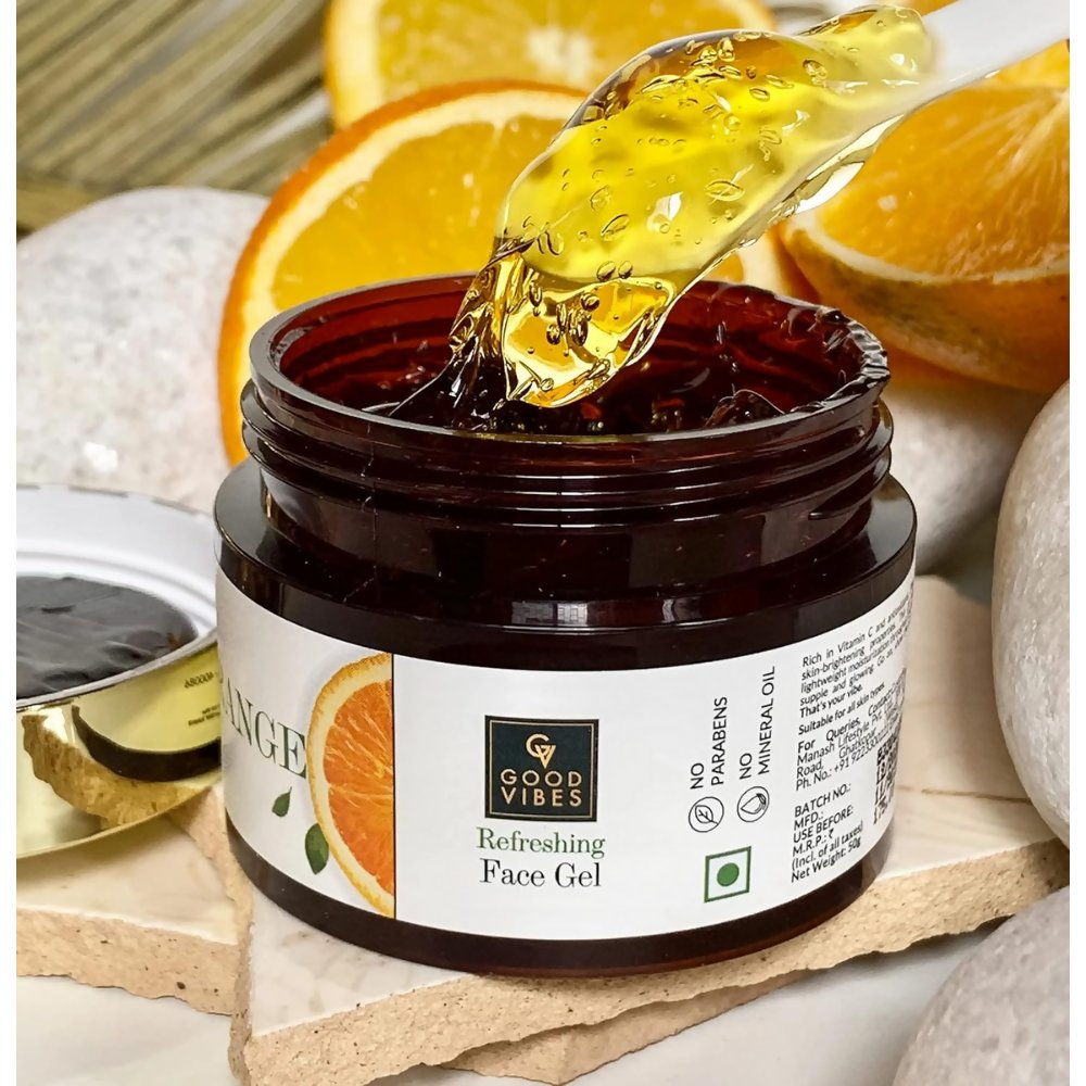 Good Vibes Orange Refreshing Face Gel - Distacart