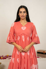 Thumbnail for Joban Fashion Pink Tie & Dye Cotton Dress - Distacart