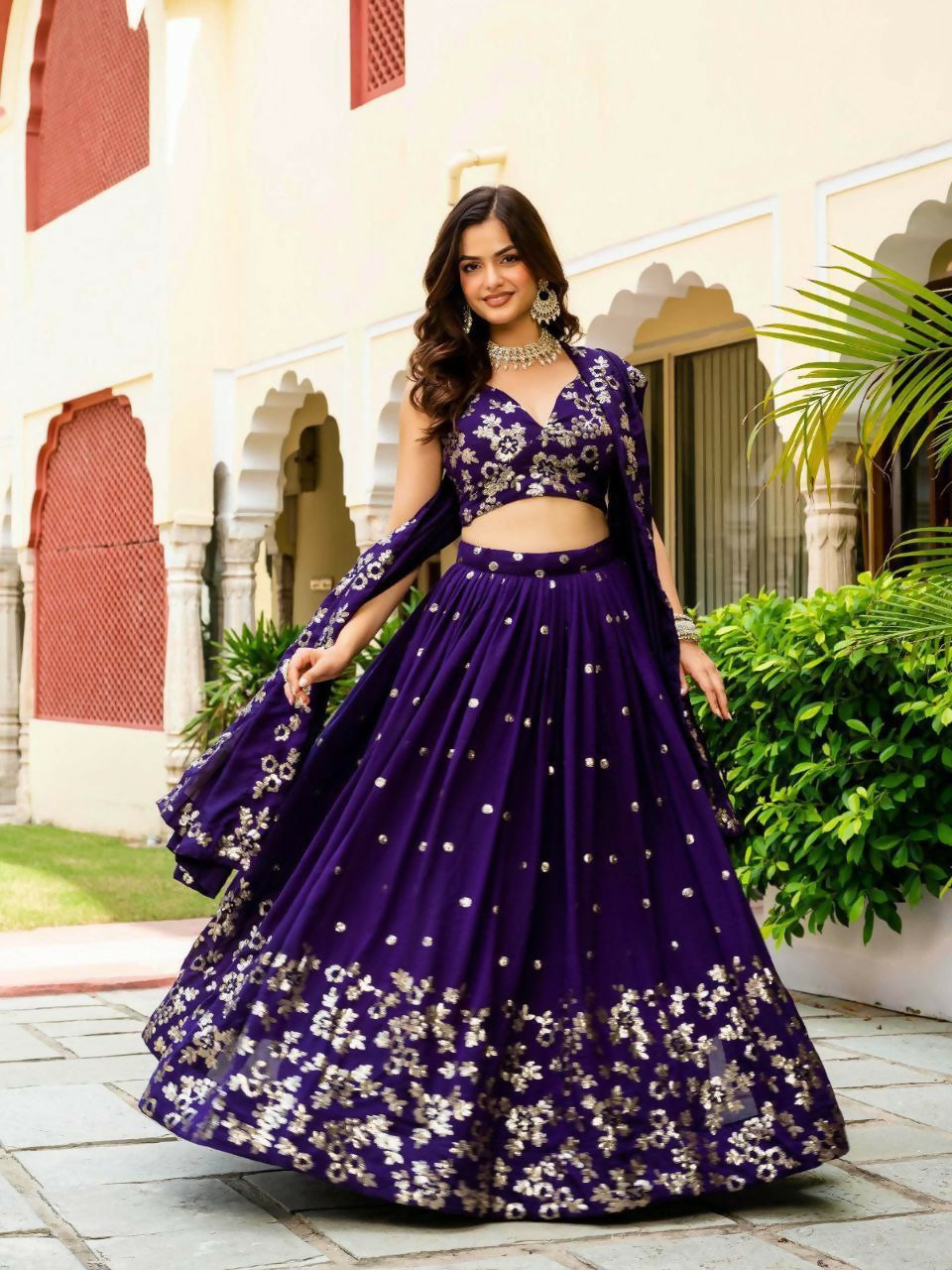 Lehenga Mart Designer Indian Wedding Lehenga Choli-Blue - Distacart