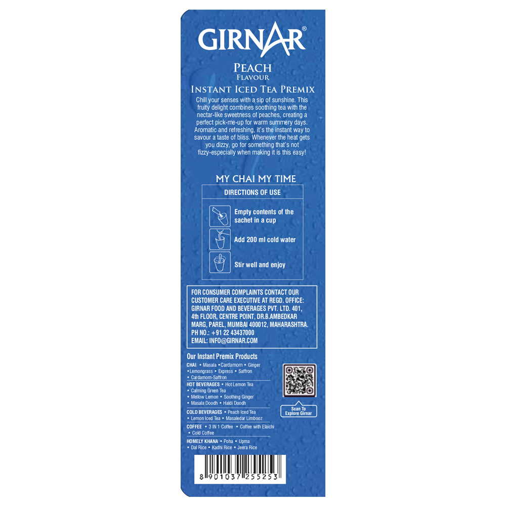 Girnar Peach Iced Tea - Distacart