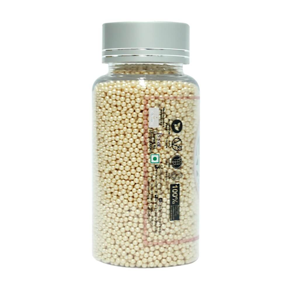 confect pearl disco balls sprinkles 2 mm 120 gms