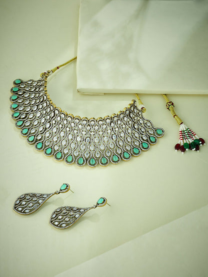 Nuyug 22k Gold-Plated Zircon Choker Set - Distacart