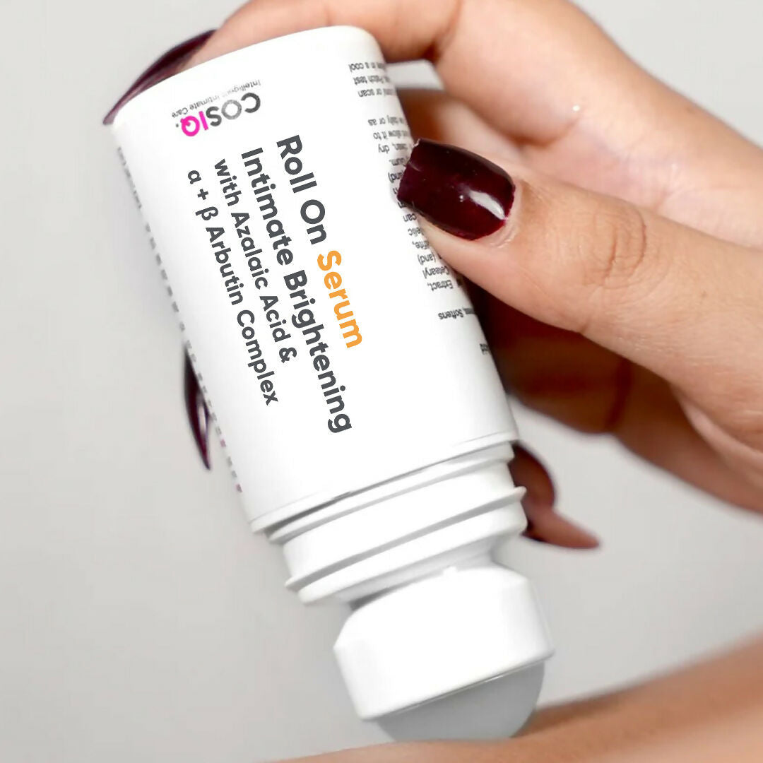 Cos-IQ Intimate Brightening Roll-On Serum, With Azelaic Acid & Alpha + Beta Arbutin Complex