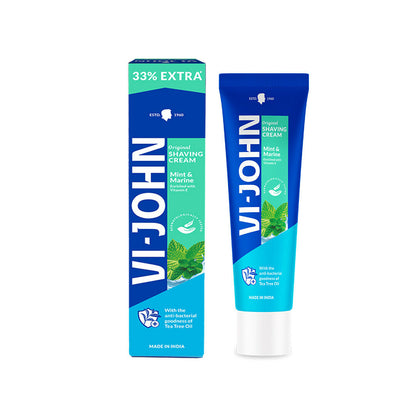 VI-JOHN Dermatologically Tested Vitamin-E enriched Anti Bacterial Mint & Marine Shaving Cream - Distacart