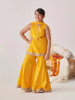 Thumbnail for Joban Fashion Girl's Yellow Color Sharara Set