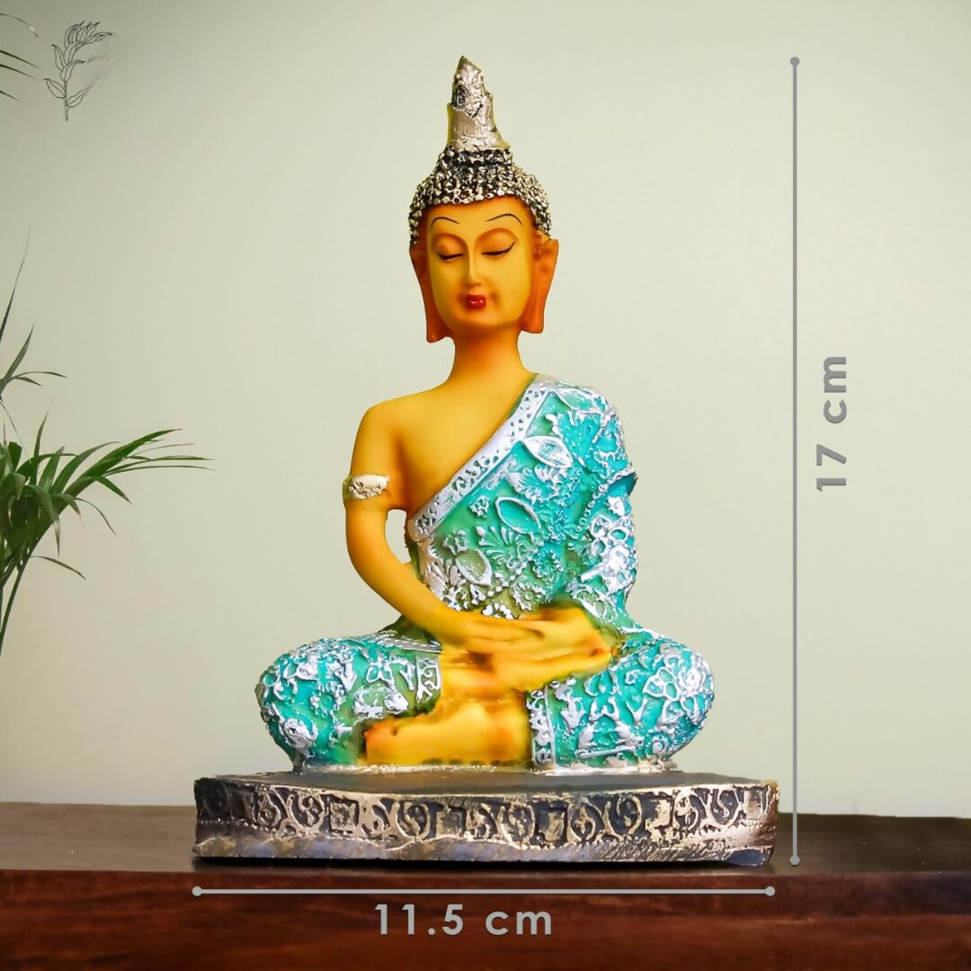 The Earth Store Poly Resin Sitting Peaceful Bhudha Idol - Distacart