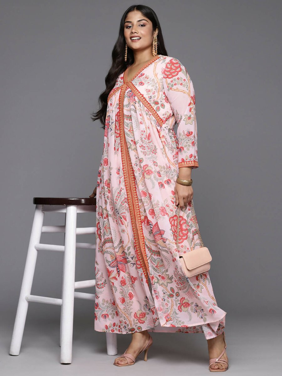 Ahalyaa Women's Traditional wear Kurta Set - Pink - Distacart