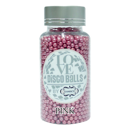 confect pink disco balls sprinkles 3 mm 120 gms