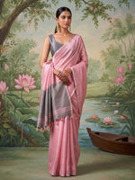 Thumbnail for Anaita Pink Tissue Saree With Blouse - Distacart