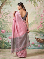 Thumbnail for Anaita Pink Tissue Saree With Blouse - Distacart