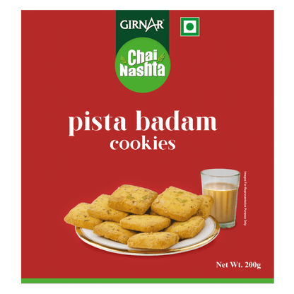 Girnar Chai Nashta - Pista Badam Cookies - Distacart