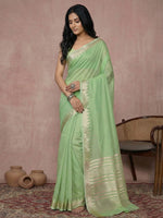 Thumbnail for Anaita Rama Cotton Saree With Blouse - Distacart
