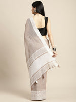 Thumbnail for Astita Linen Beige Saree