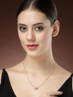 Thumbnail for NVR Women's Rose Gold American Diamond Metal Chain - Distacart