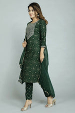 Thumbnail for Alvano Women's Attractive And Stylish Rayon A Line Kurta With Pant And Dupatta - Distacart