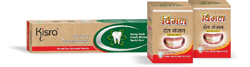 Kisra Vimal Dant Manjan & Herbal Toothpaste Kit - Distacart