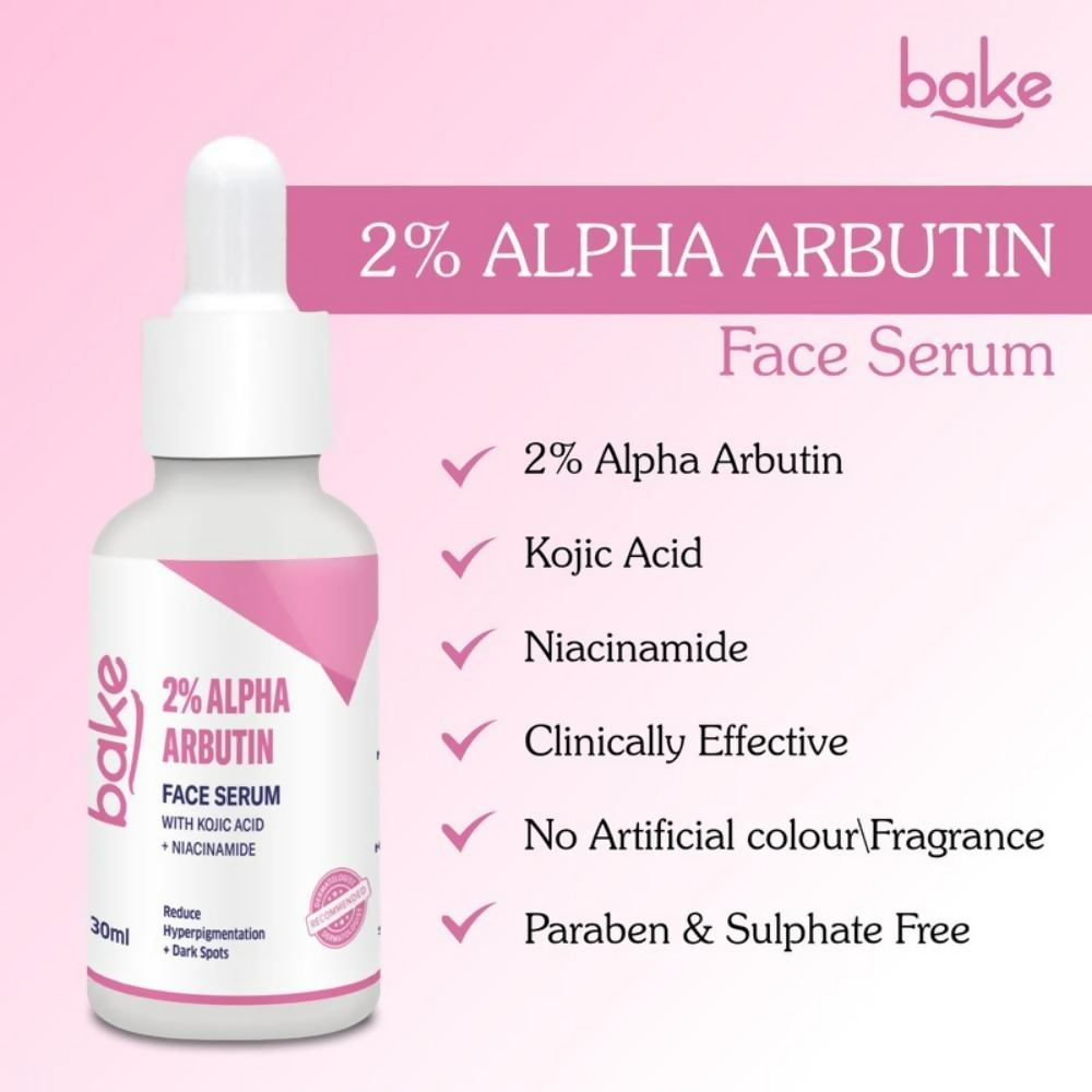 Bake 2% Alpha Arbutin Face Serum With Kojic Acid & Niacinamide - Distacart