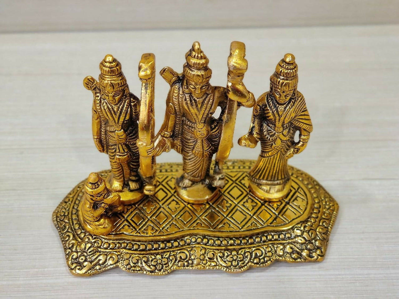 Giftnagri Lord Ram Darbar Idol Metal Showpiece Hindu Religious Idols - Distacart