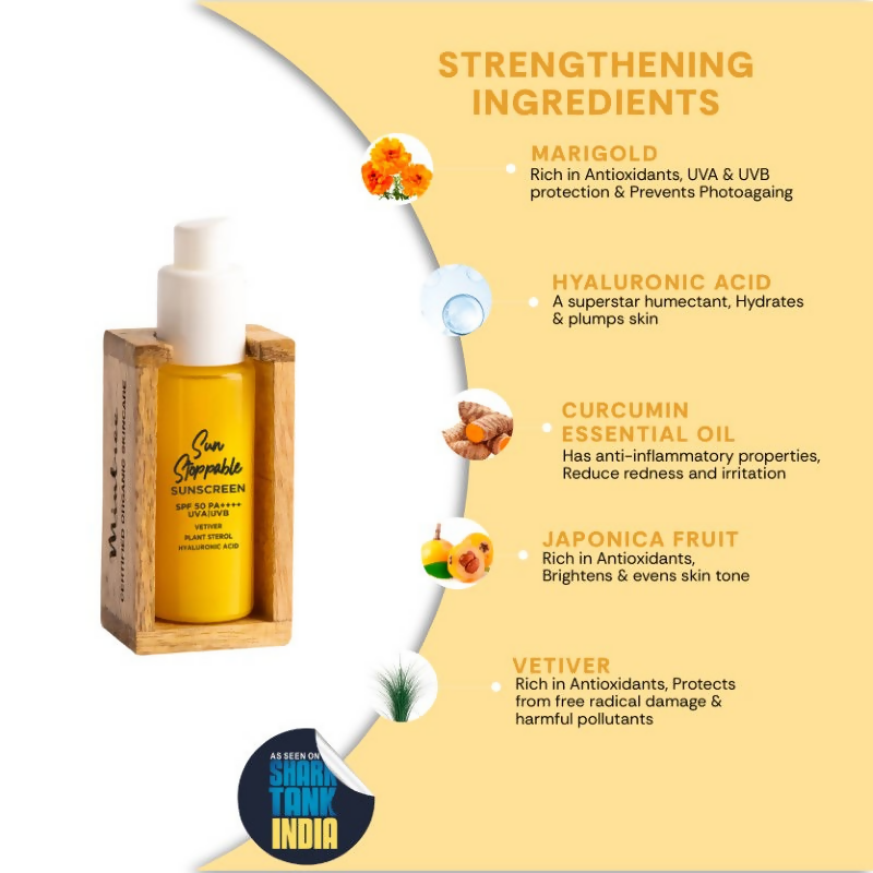 Mintree Certified Organic & Vegan Sun Stoppable Sunscreen SPF 50 PA++++ - Distacart