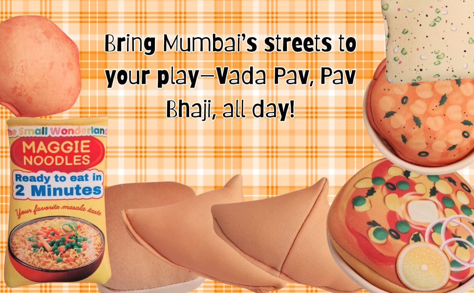 The Small Wonderland Aamchi Mumbai Pretend Play Food Toys- Indian food inspired kitchen toys