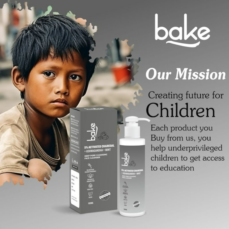 Bake 5% Activated Charcoal Face Cleanser - Distacart