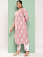 Thumbnail for Yufta Plus Size Ethnic Motifs Printed Regular Kurta with Trousers & With Dupatta