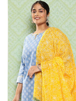 Thumbnail for Yufta Plus Size Ethnic Motifs Printed Thread Work Pure Cotton Kurta Set - Distacart