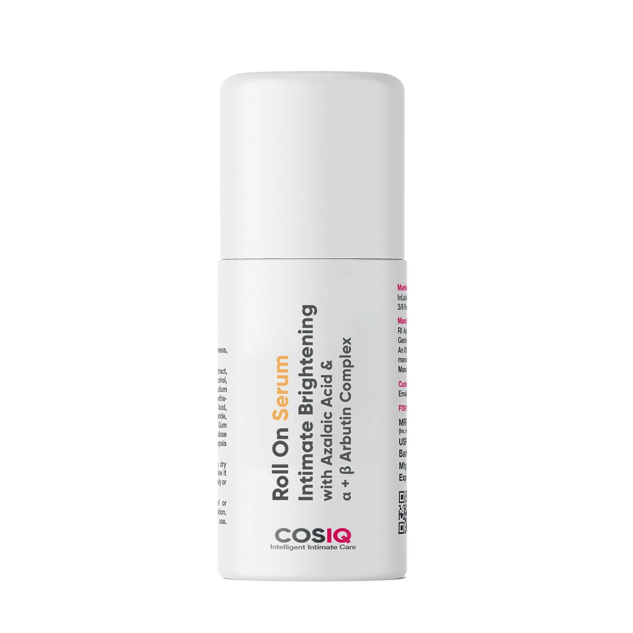 Cos-IQ Intimate Brightening Roll-On Serum, With Azelaic Acid & Alpha + Beta Arbutin Complex - Distacart