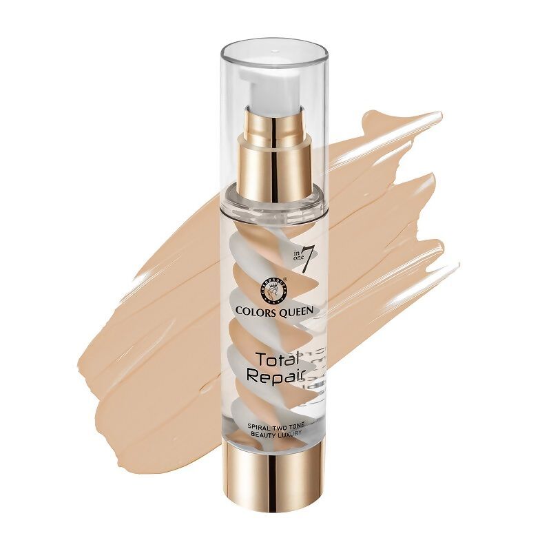 Colors Queen 7 in 1 Total Repair Foundation - 02 Beige - Distacart