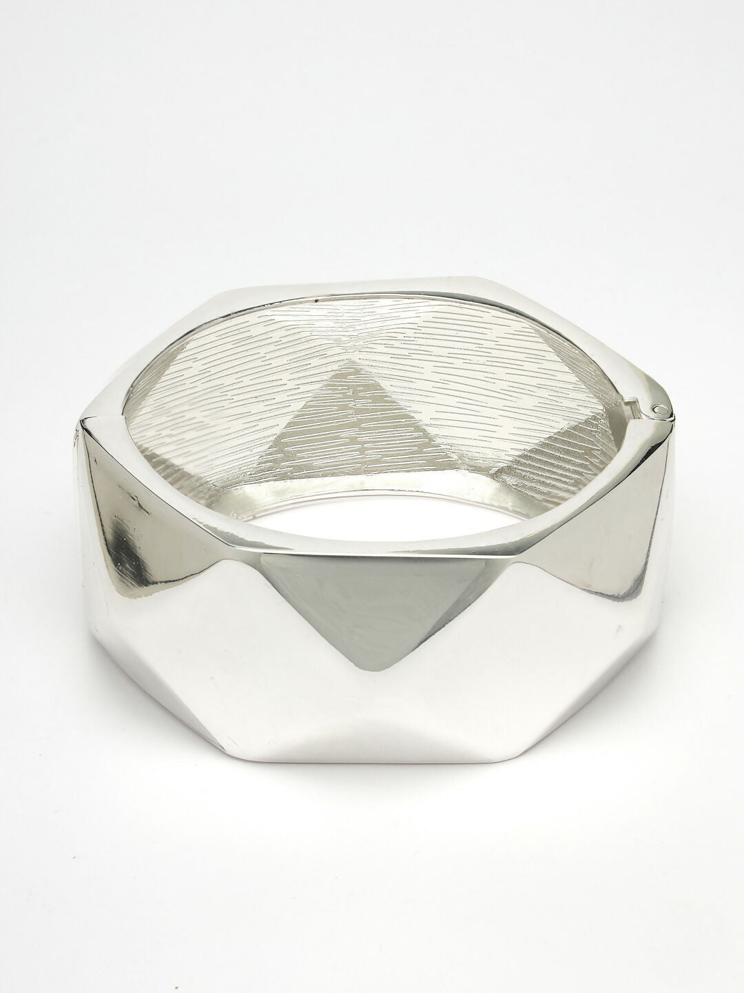 NVR Women Rhodium-Plated Kada Bracelet - Distacart