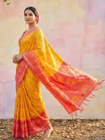 Thumbnail for Shree Shyam Fashion Yellow Soft Silk Saree - Distacart