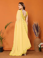 Thumbnail for Partywear Designer Yellow Georgette Fancy Saree - Starwalk - Distacart