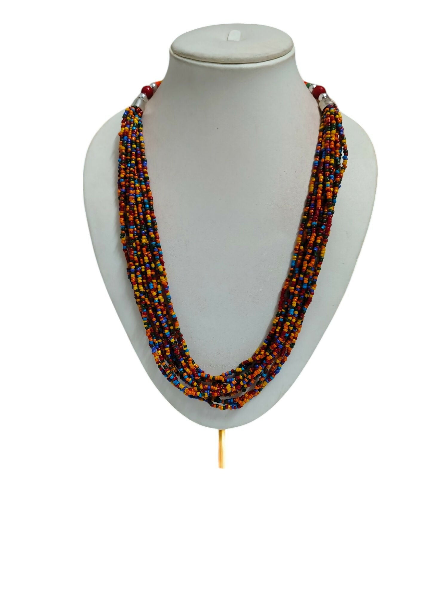 Inhanns Bloom Handmade Beaded Only Necklace - 12 Layers - Multicolor Necklace - Distacart