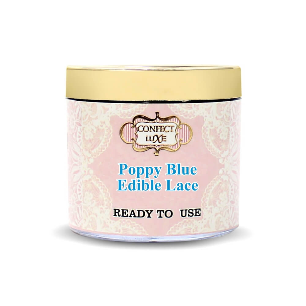poppy blue edible lace 100g