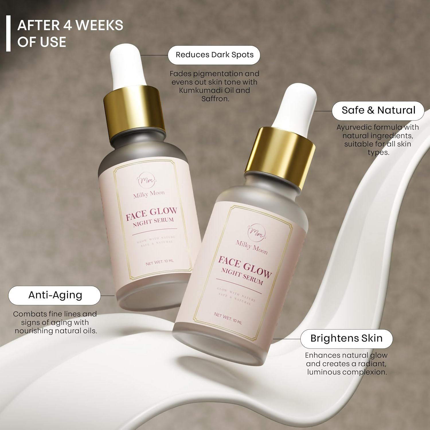 Milky Moon Face Glow Night Serum Dark Spot & Brightening Face Serum - Dista