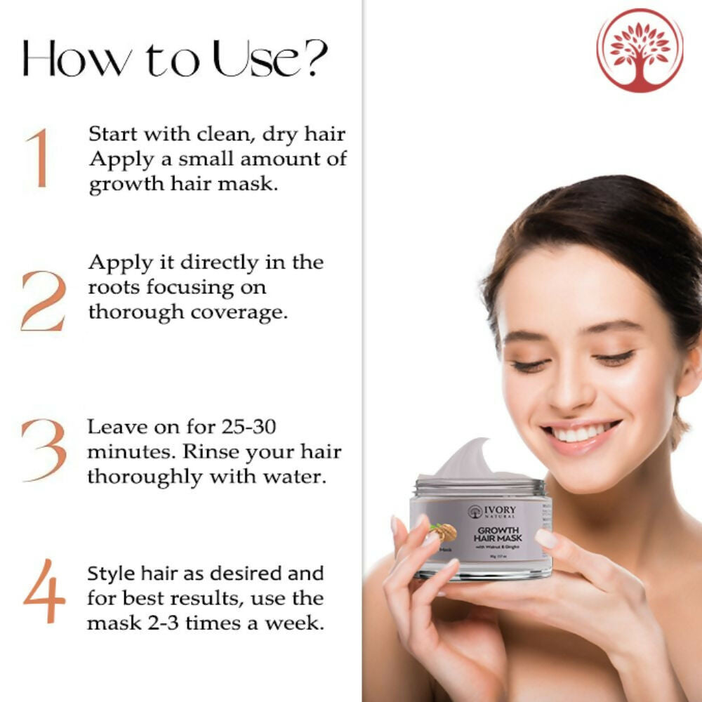 Ivory Natural Growth Hair Mask For Thicker Long And Healthier Hair - Distacart