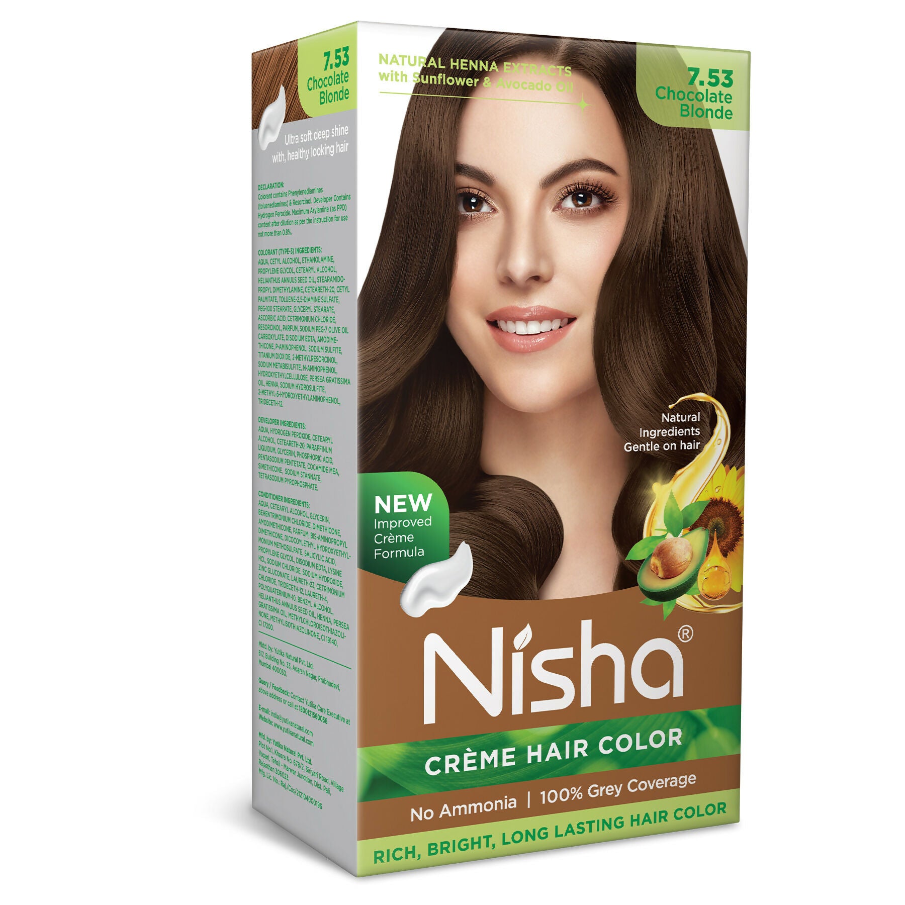 Nisha Creme Hair Color for Women - Chocolate Blonde - Distacart