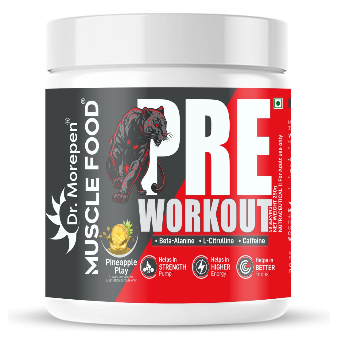 Dr Morpen Muscle Food Pre-Workout (Pineapple Play) - Distacart