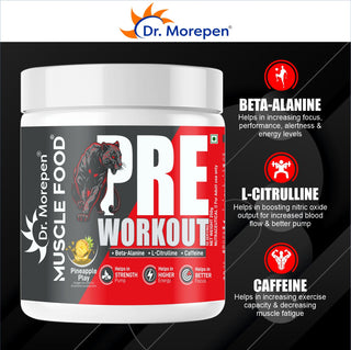 Dr. Morepen Muscle Food Pre-Workout (Pineapple Play)