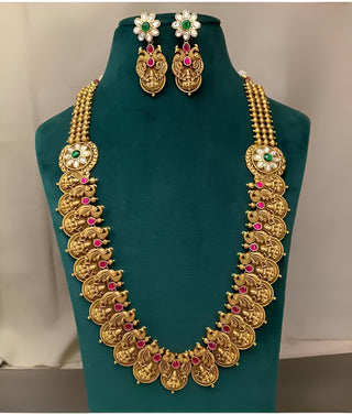 Jewel City Opulent Gold and Gemstone Necklace Set