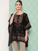 Thumbnail for Yufta Printed Kimono Sleeve Ethnic Kaftan Top