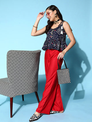 Yufta Printed Pure Cotton Top - Distacart