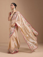 Thumbnail for Teeya Creation Chiku Color Organza Silk Heavy Work Saree - Distacart