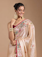 Thumbnail for Teeya Creation Chiku Color Organza Silk Heavy Work Saree - Distacart
