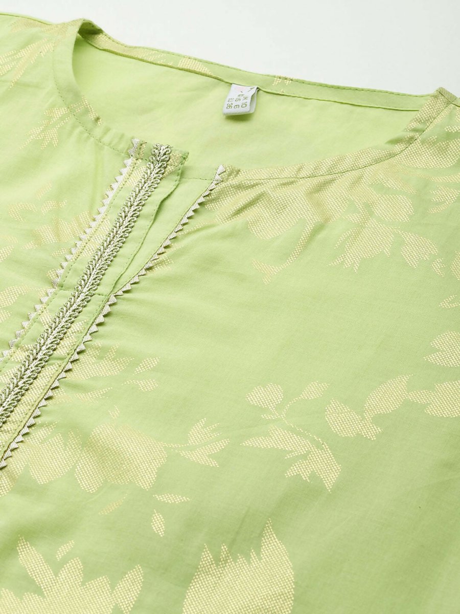 Ahalyaa Women's Traditional wear Kurta Set - Green - Distacart